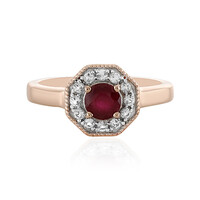Bague en argent et Rubis de Madagascar