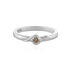 Bague en argent et Diamant champagne PK1