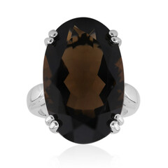 Bague en argent et Quartz fumé