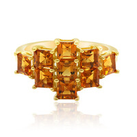 Bague en argent et Citrine Madère
