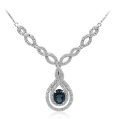 Collier en argent et Topaze bleu de Londres