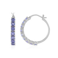 Boucles d'oreilles en argent et Tanzanite