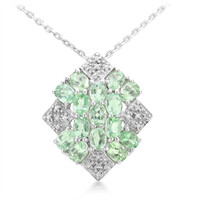 Collier en argent et Tourmaline Paraiba du Brésil