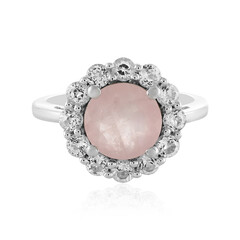 Bague en argent et Quartz rose