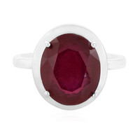 Bague en argent et Rubis de Madagascar
