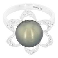 Bague en or et Perle de culture de Tahiti