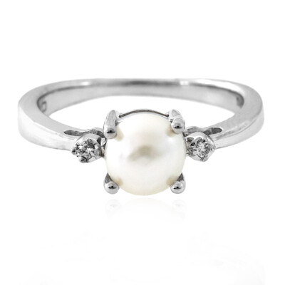 Bague en argent et Perle de culture d'eau douce