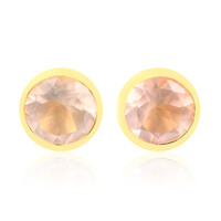 Boucles d'oreilles en argent et Quartz rose