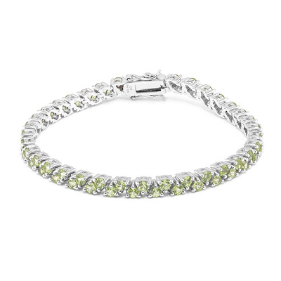 Bracelet en argent et Péridot de Birmanie