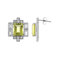 Boucles d'oreilles en argent et Quartz citron