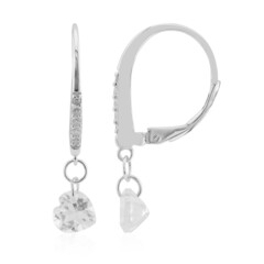 Boucles d'oreilles en argent et Topaze blanche