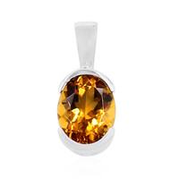 Pendentif en argent et Scapolite cognac