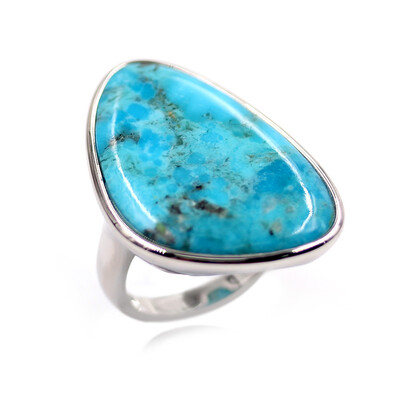 Bague en argent et Turquoise bleue de Mohavie (Faszination Türkis)