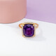 Bague en argent et Améthyste du Maroc