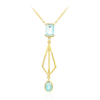 Collier en argent et Topaze bleu ciel