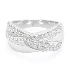 Bague en argent et Saphir blanc