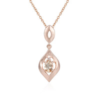Collier en argent et Morganite couleur pêche