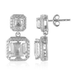 Boucles d'oreilles en argent et Topaze blanche