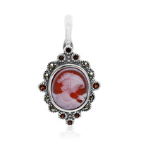 Pendentif en argent et Agate rouge