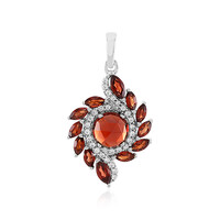 Pendentif en argent et Grenat du Mozambique