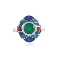 Bague en argent et Onyx vert (Adela Silber)