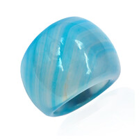 Bague et Agate bleue