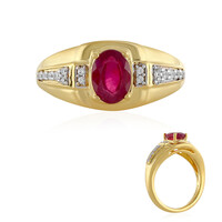 Bague en argent et Rubis de Madagascar