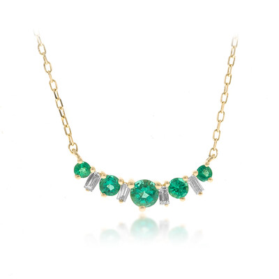 Collier en or et Emeraude de Zambie AAA (CIRARI)