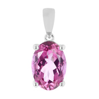 Pendentif en argent et Topaze rose
