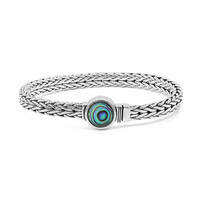 Bracelet en argent et Coquillage d'Abalone (Nan Collection)