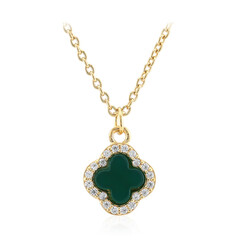 Collier en argent et Agate verte