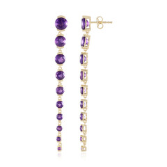 Boucles d'oreilles en argent et Améthyste