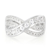 Bague en argent et Saphir blanc
