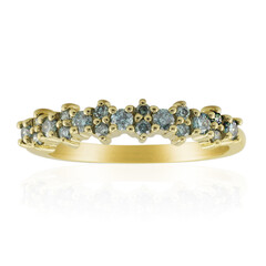 Bague en or et Diamant bleu ciel I1