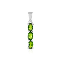 Pendentif en argent et Diopside de Russie