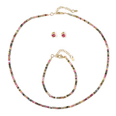 Parure en argent et Tourmaline rose
