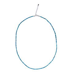 Collier en argent et Apatite bleu néon
