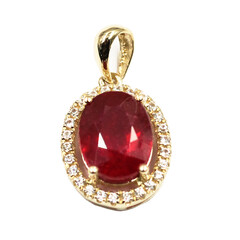 Pendentif en or et Rubis du Mozambique