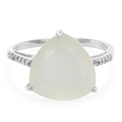 Bague en argent et Pierre de Lune blanche