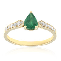 Bague en or et Emeraude de Zambie AAA (CIRARI)