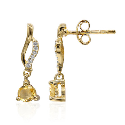Boucles d'oreilles en argent et Citrine