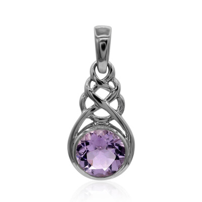 Pendentif en argent et Améthyste Rose de France