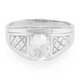 Bague pour homme en argent et Pétalite