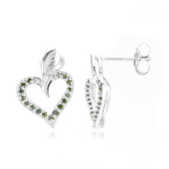 Boucles d'oreilles en argent et Diamant fantaisie