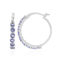 Boucles d'oreilles en argent et Tanzanite