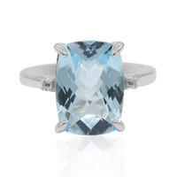 Bague en argent et Topaze bleu ciel