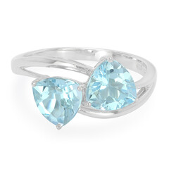 Bague en argent et Topaze bleu ciel