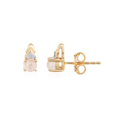 Boucles d'oreilles en argent et Pierre de Lune arc-en-ciel