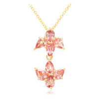 Collier en or et Saphir Padparadscha non chauffé (AMAYANI)
