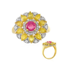 Bague en argent et Saphir rose de Madagascar
